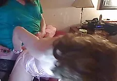 Masturbation without taking off her panties